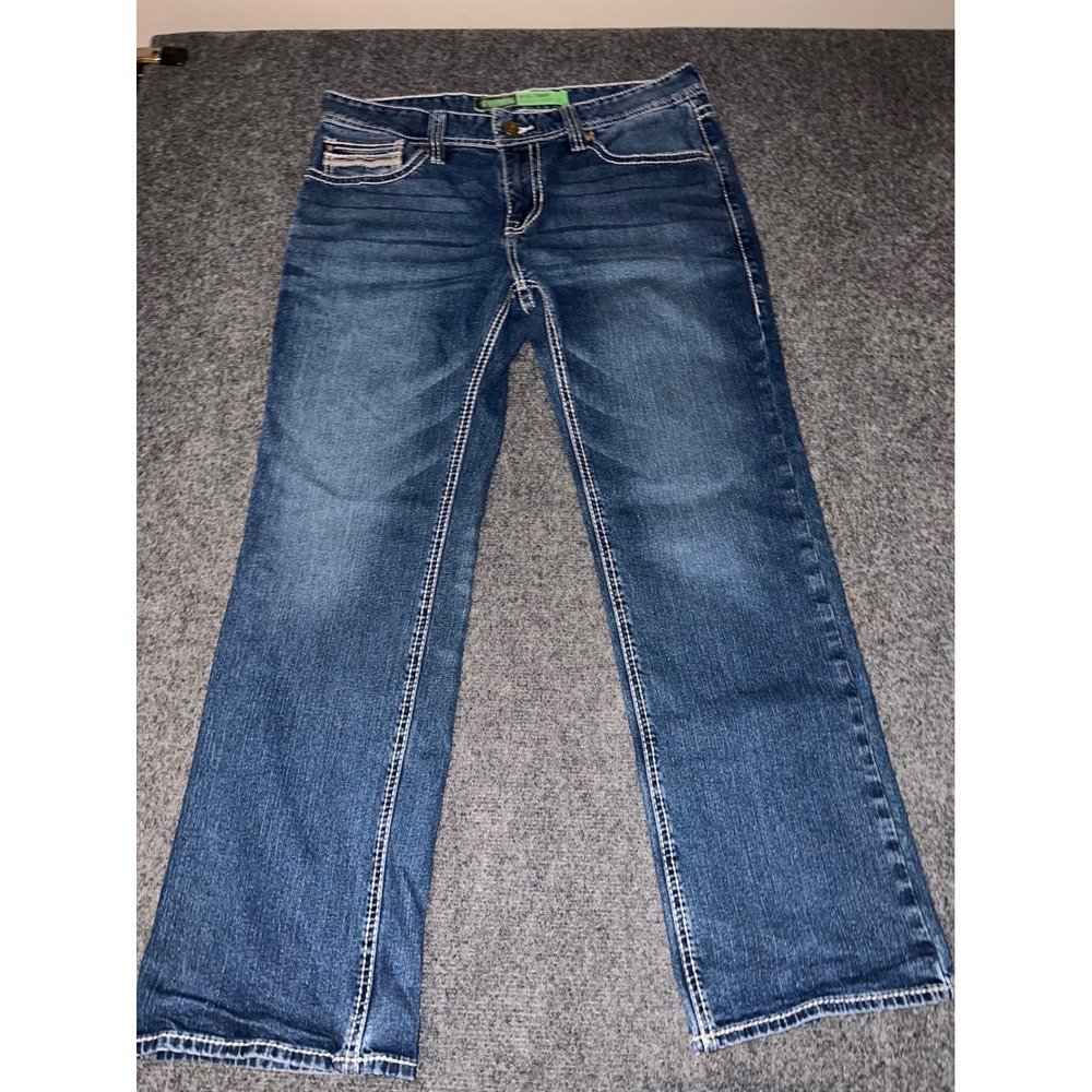 Rock and Roll Denim Pistol Straight Jeans Mens 16 Dark Wash Regular Straight